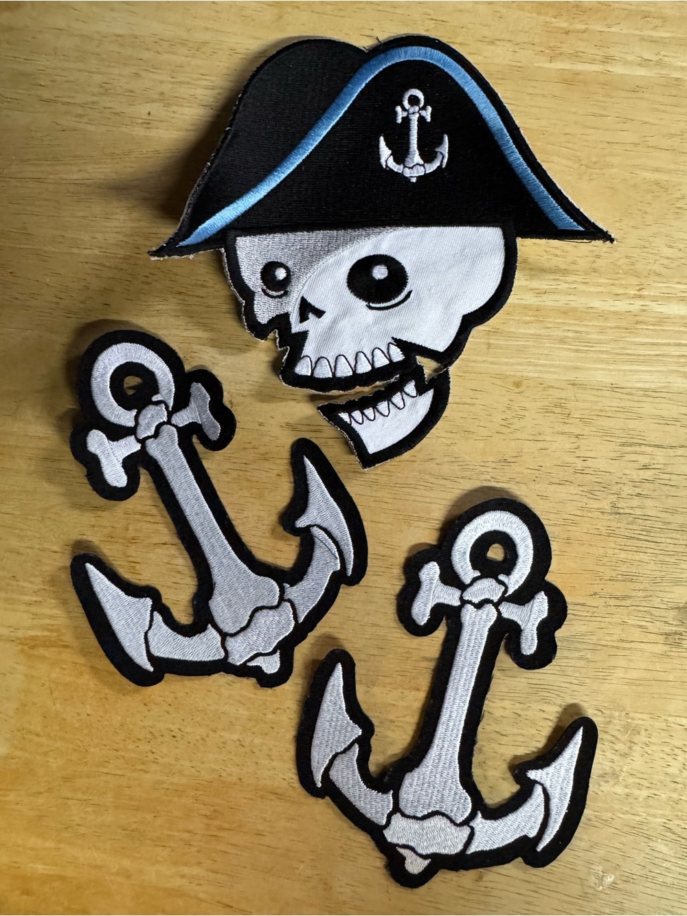 Admirals Hockey Pirate Skull & Anchor Patch Set
